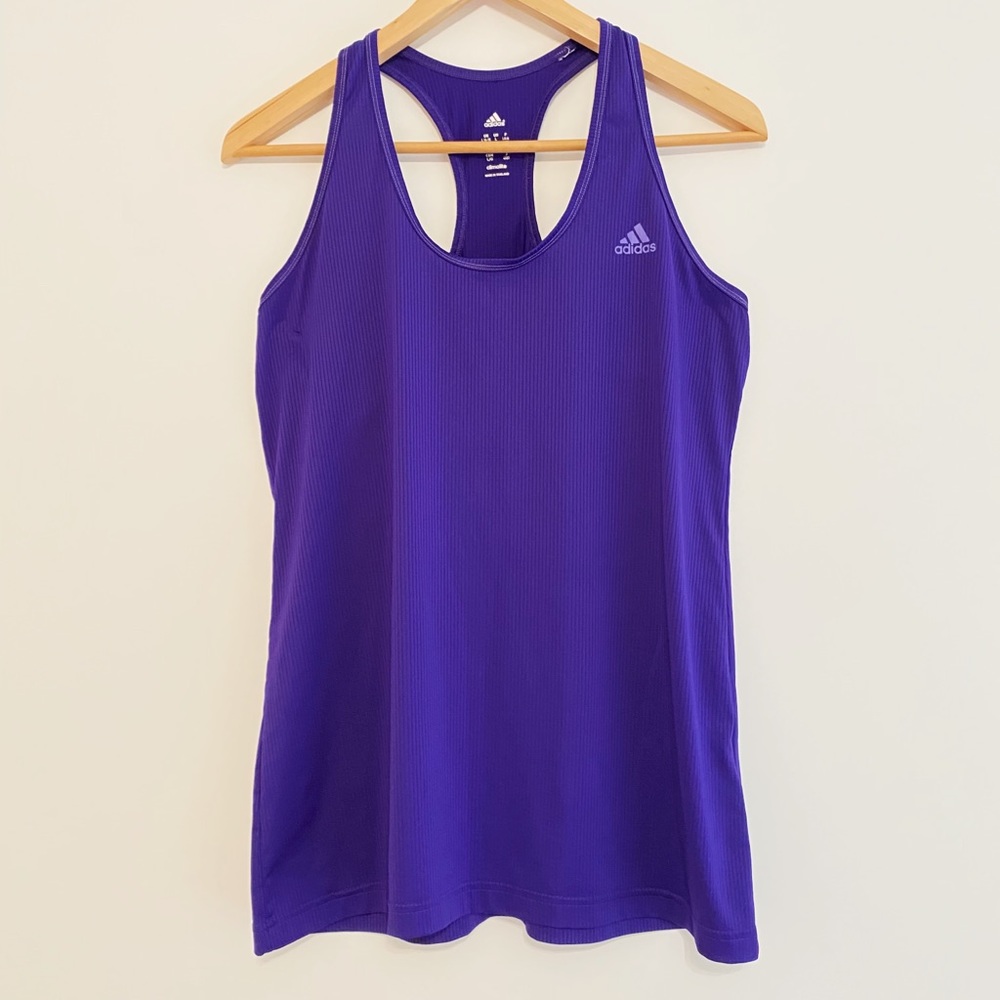 Purple Adidas Climalite Training Tank Size Large